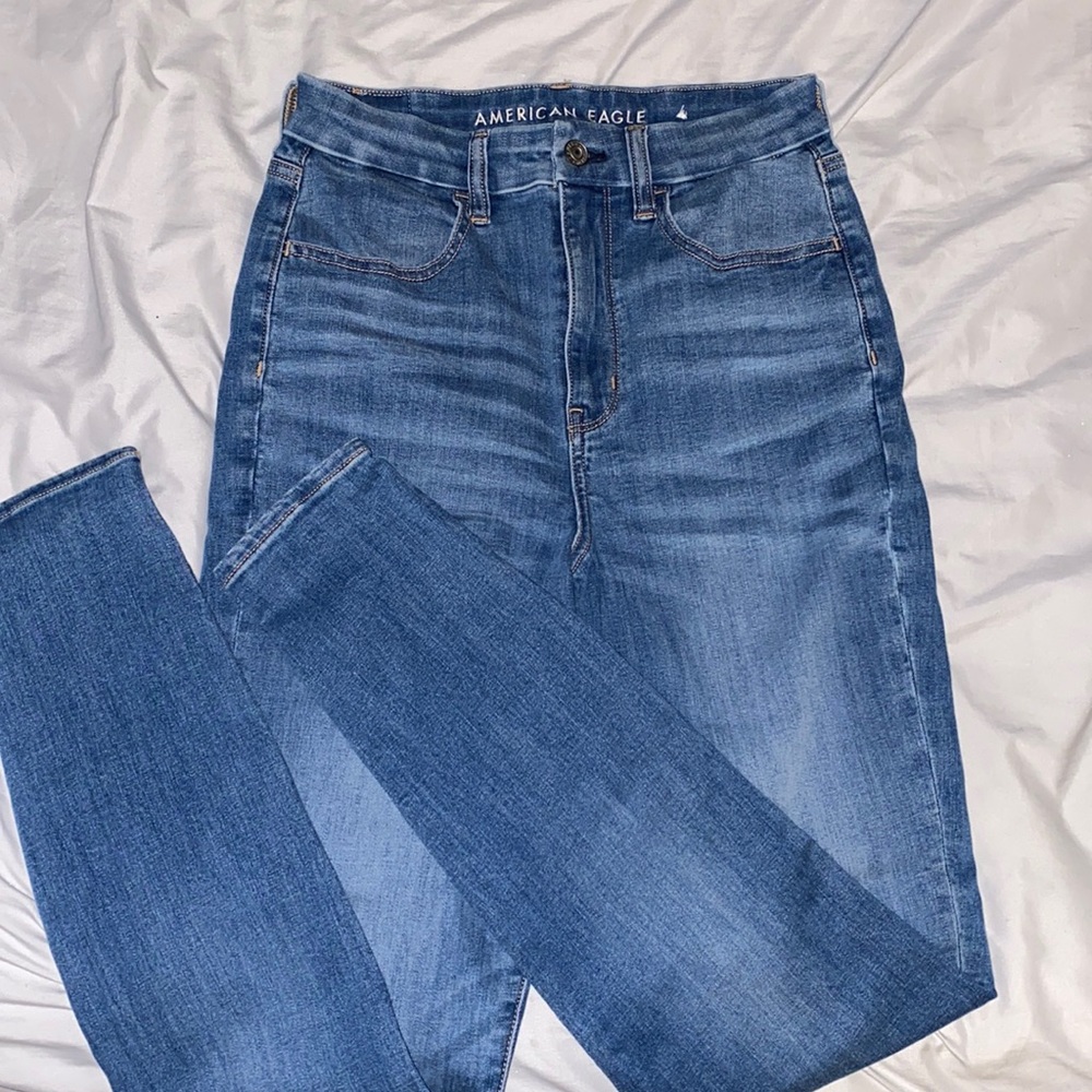 Long high rise skinny jeans